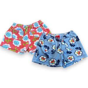 Mini Boden Floral Towelling Terry Cloth Cover up Shorts, Size 9 Y